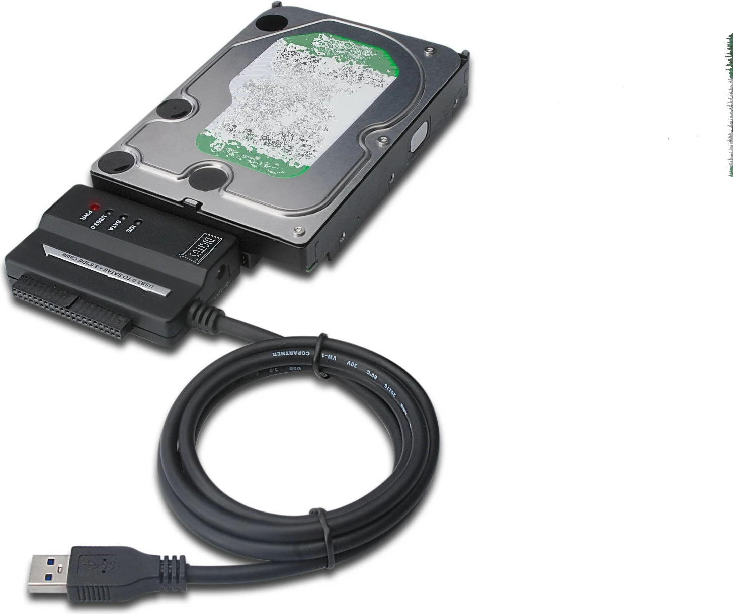 Kabëll USB 3.0 Digitus, IDE & SATA, 5000 Gbit/s, Ngjyrë e zezë