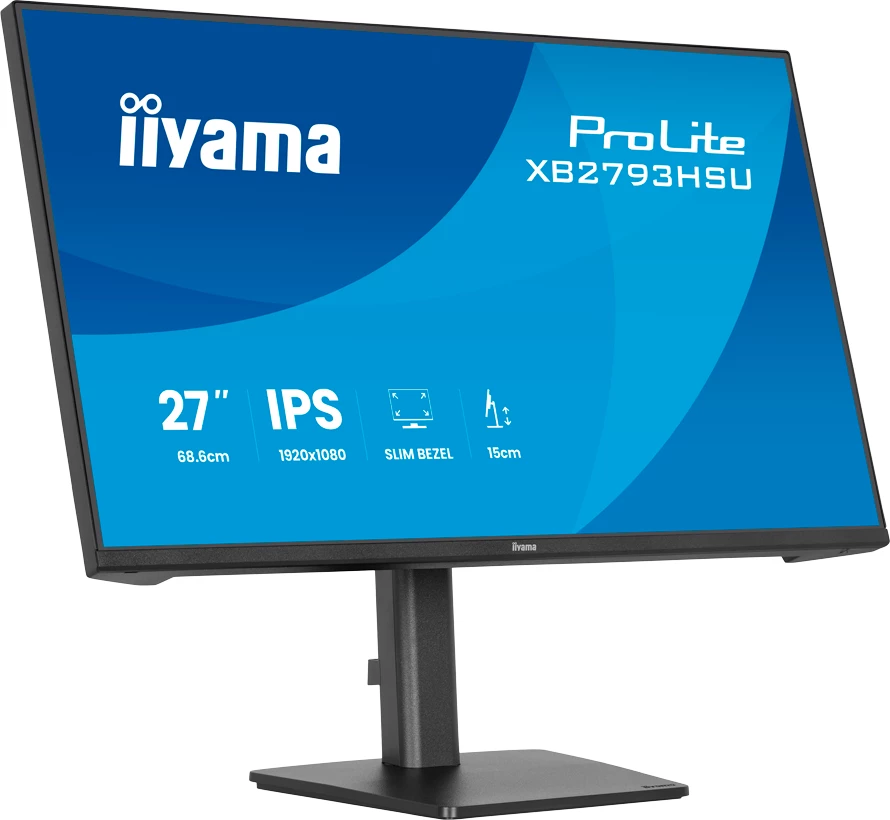 Monitor LED IIYAMA ProLite XB2793HSU-B1 27" IPS FHD 1920x1080 120Hz 1ms HDMI/DP USB Hub Full Ergo, i zi