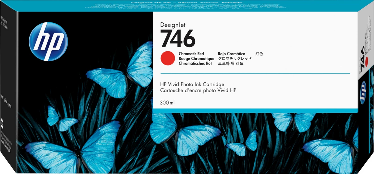 Fishek boje HP DesignJet 746 P2V81A 300 ml e kuqe