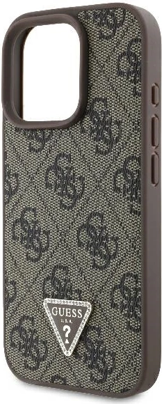 Mbështjellës Guess Crossbody 4G Metal Logo për iPhone 16 Pro, Kafe