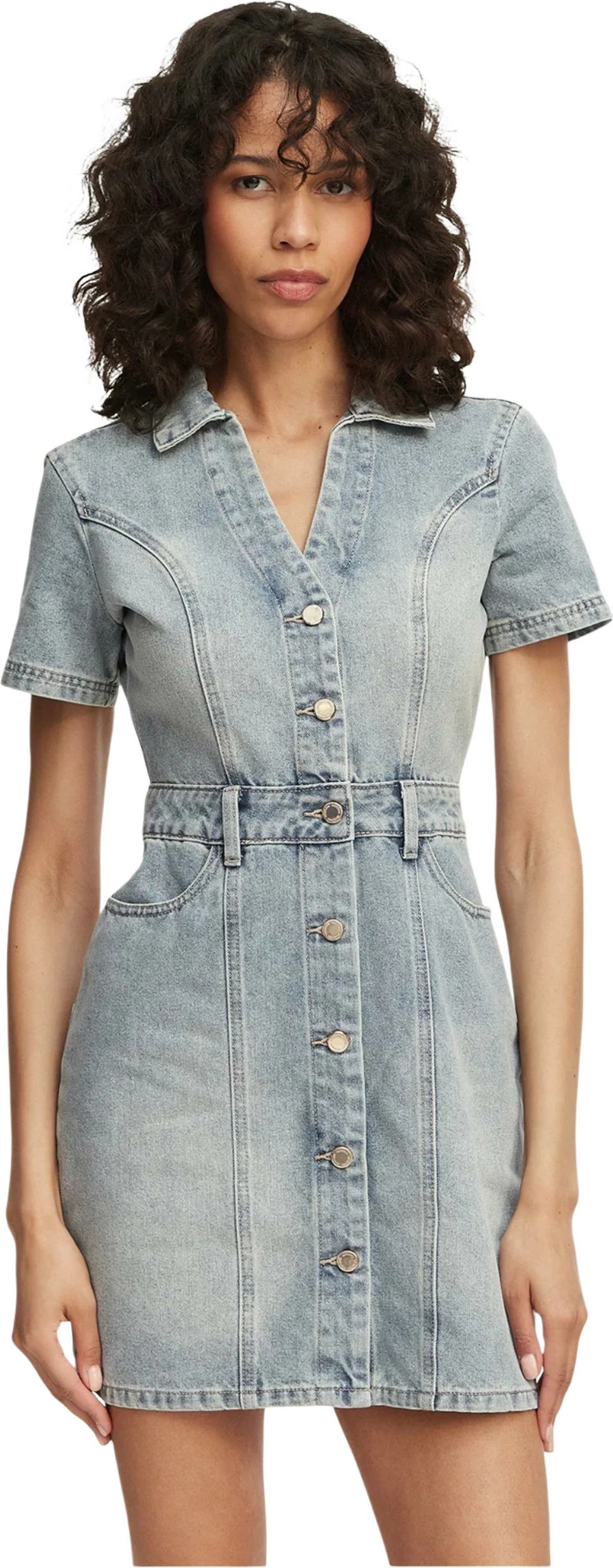 Fustan midi për femra Morgan De Toi 241-ROGLA, denim
