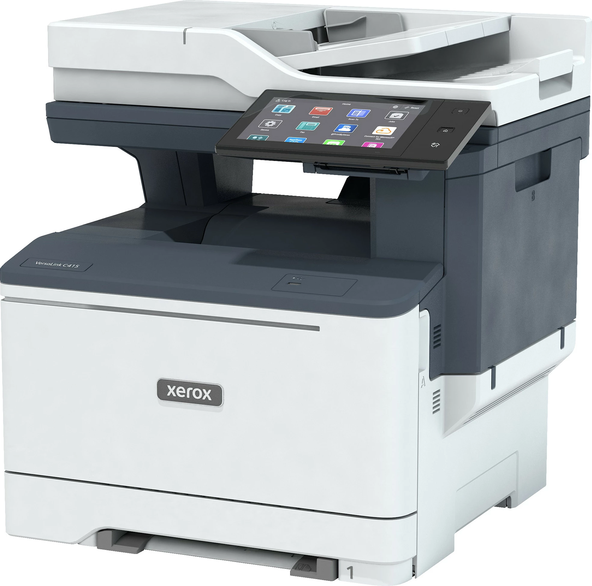 Printer multifunksional Xerox VersaLink C415DN, USB/LAN, print/scan/kopje/fax, duplex, gri/blu