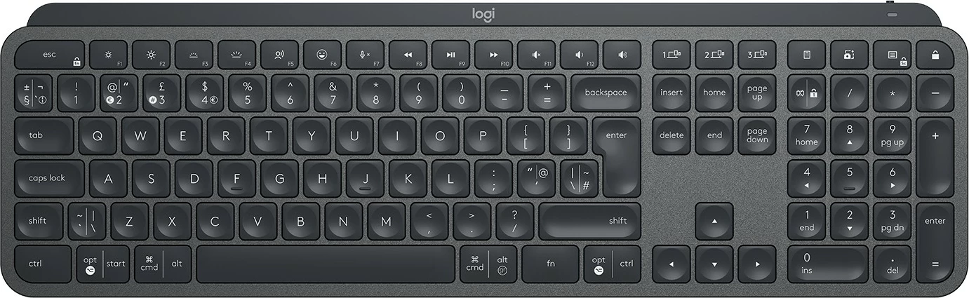 Tastierë pa tela Logitech MX Keys for Business, full-size, ndriçim i bardhë, Bluetooth/USB