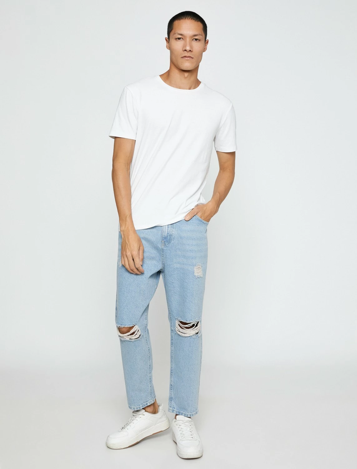 Pantallona xhins Koton për meshkuj, open indigo