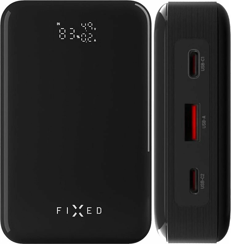 Powerbank Fixed Zen 20 Pro 20000mAh 130W me ekran LCD, e zezë