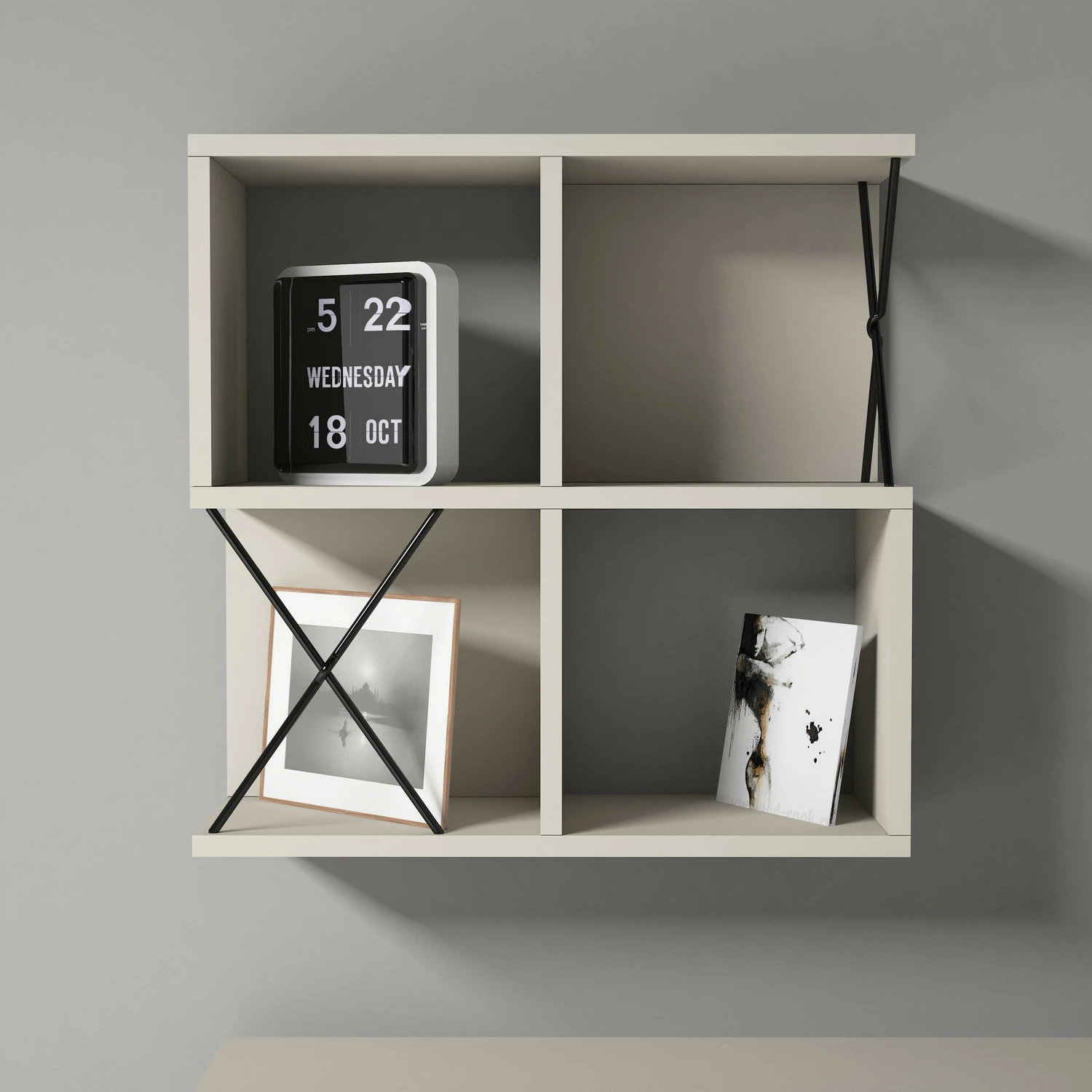 Raft muri Skye Decor, ekstra, krem