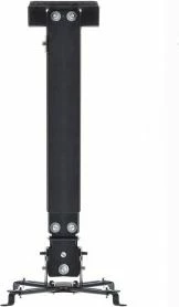 Mbajtëse projektori Art P-108, deri 10 kg, e rregullueshme 2-në-1 (tavan/mur), 67 cm/54 cm, e zezë