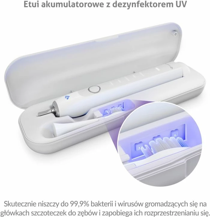 Furçë dhëmbësh sonic TrueLife SonicBrush Clean70 UV, e bardhë