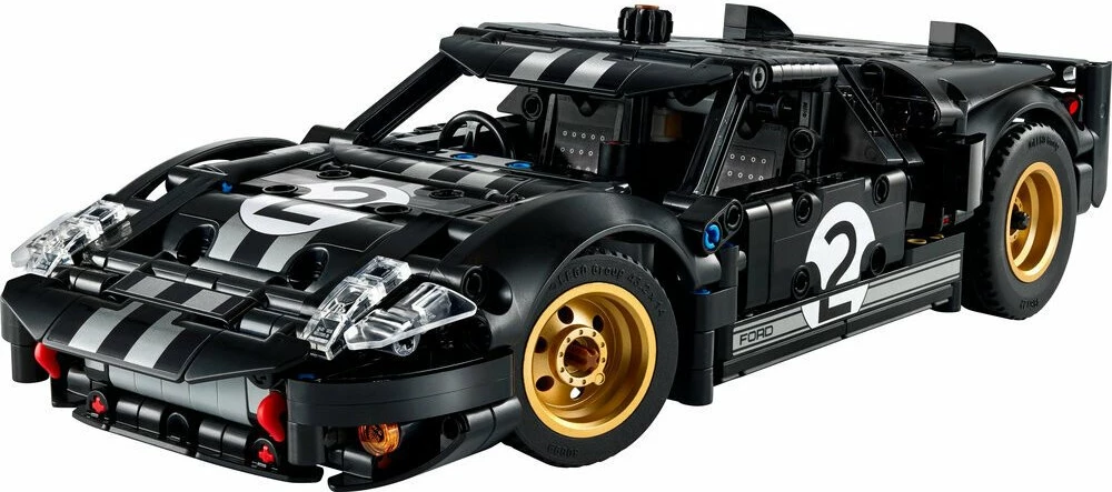 Set LEGO Technic veturë garash 1966 Ford GT40 MKII 42223, 793 copë, zi/argjend