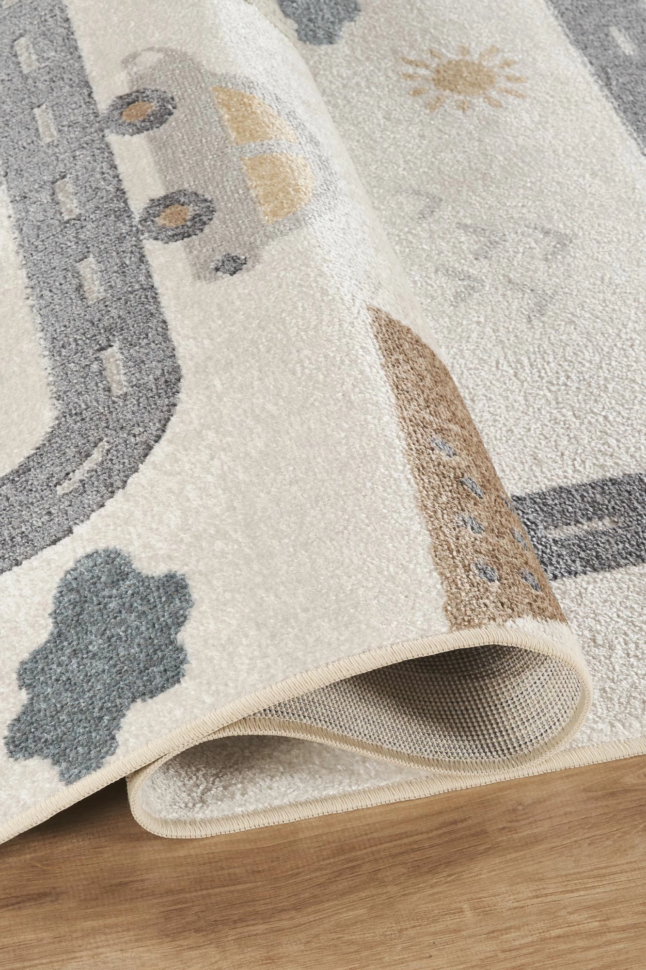 Qilim për fëmijë, ngjyrë krem dhe gri, 200x290cm, Conceptum Hypnose