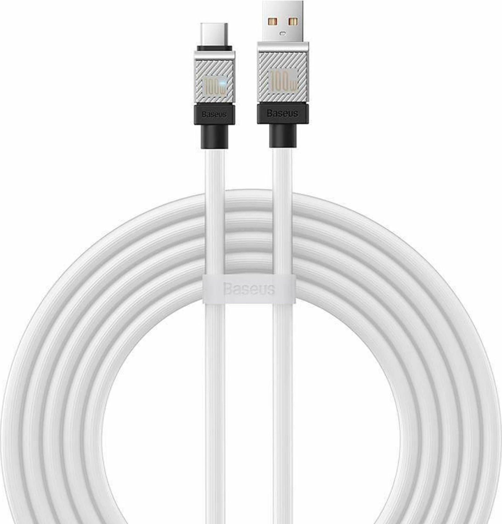 Kablë Baseus CAKW000702 USB-A në USB-C 2 m 100 W, e bardhë