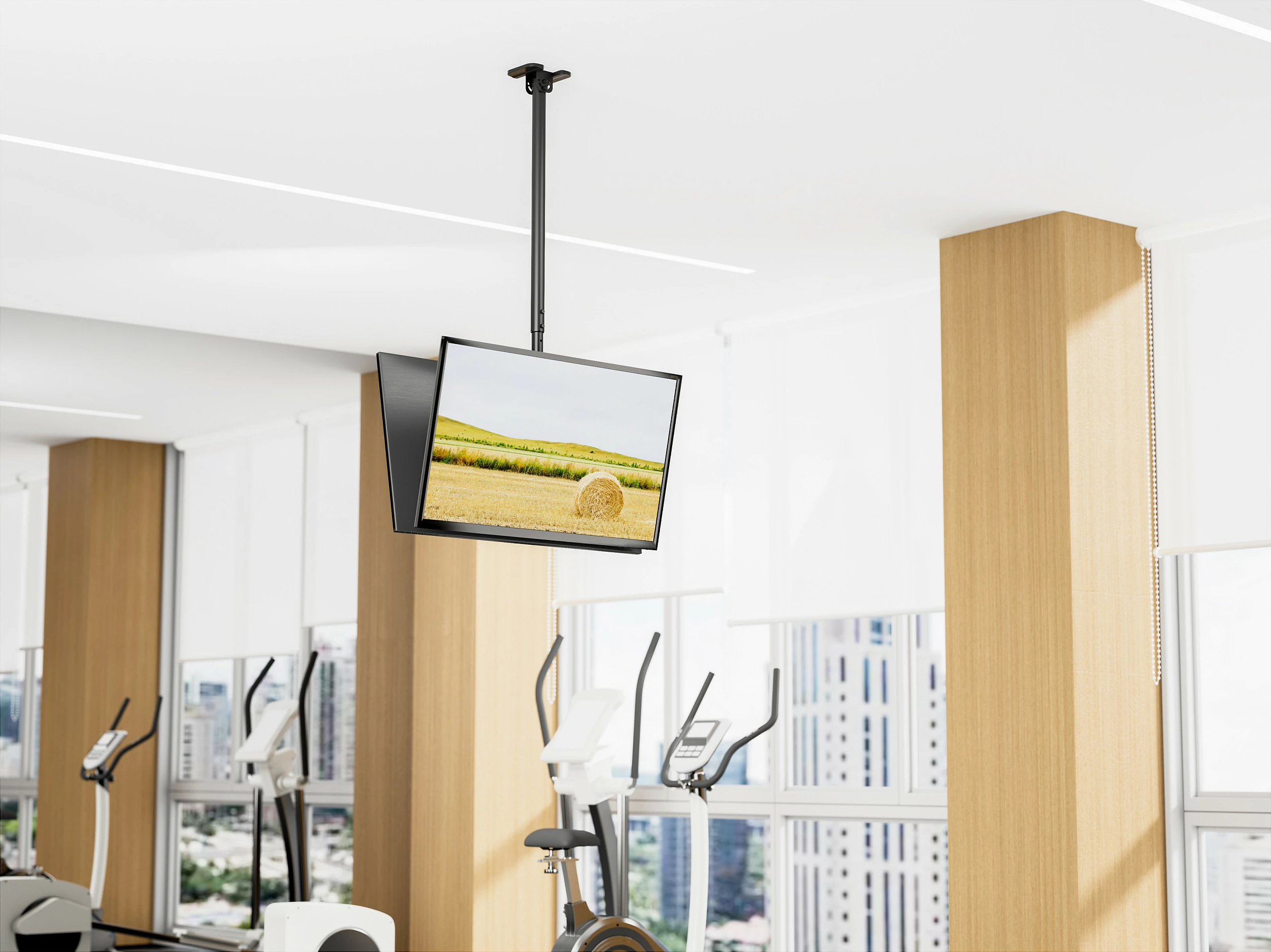 Mbajtëse tavanore për TV/ekran EQUIP 43"-86", dual back-to-back, VESA 600x400, e zezë