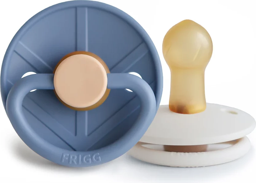 Biberon FRIGG Little Viking, 0-6 muaj, 2 copë, e kaltër/e bardhë