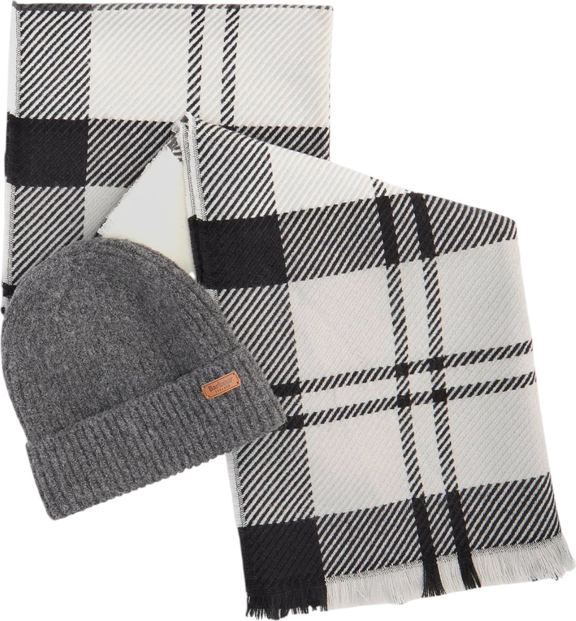Set kapelë beanie dhe shall Barbour Pendle & Blair LGS0094, për femra, të hirtë