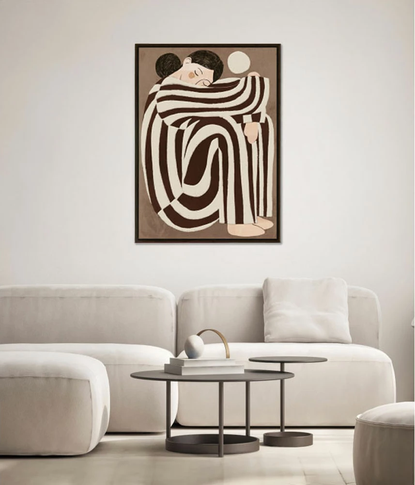 Pikturë dekorative me kornizë, 80x120x4.3 cm, kanavacë, bezhë-kafe