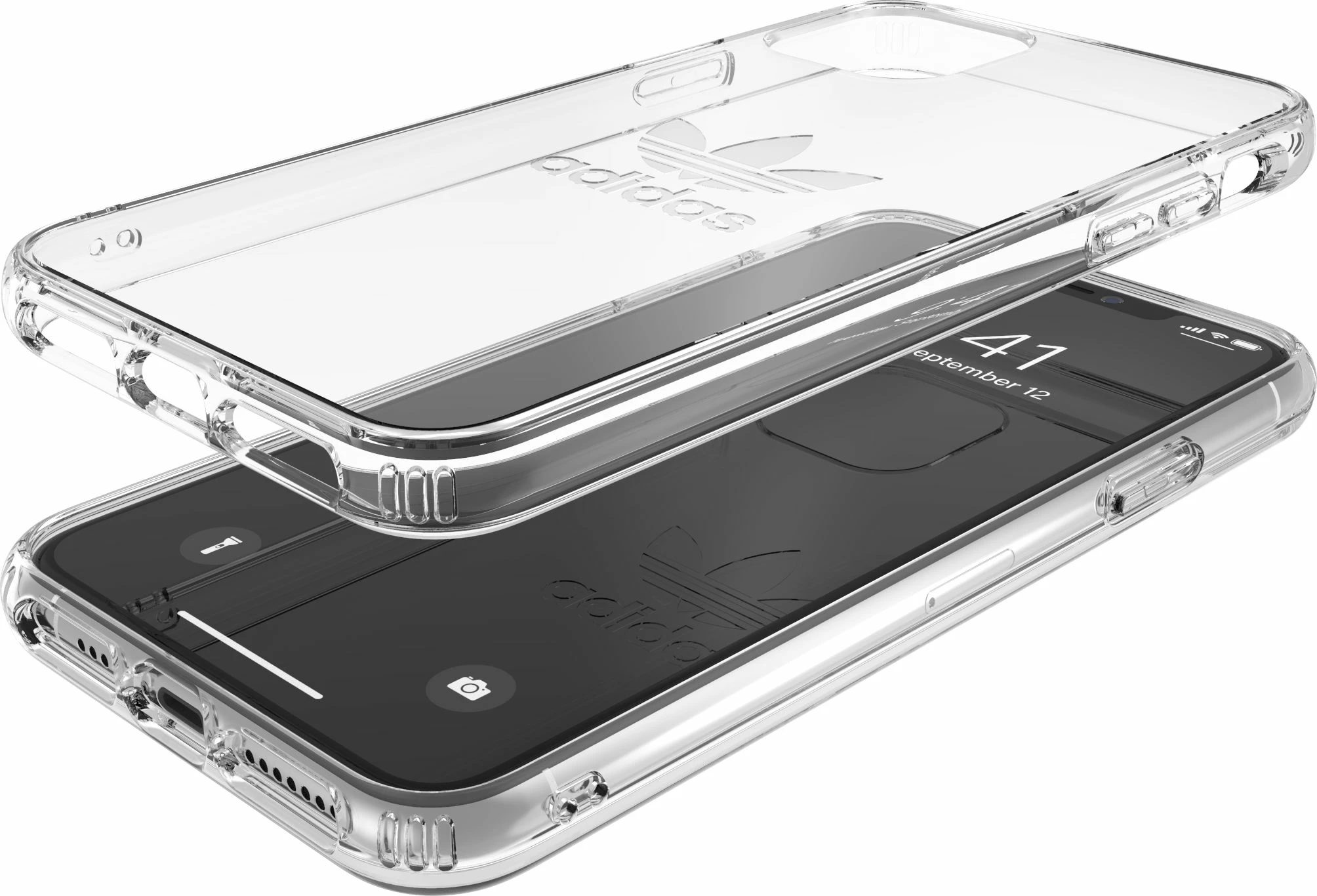 Mbështjellës Adidas Originals OR Protective Clear Case Big Logo FW19/SS20 për iPhone 11 Pro Max, transparent