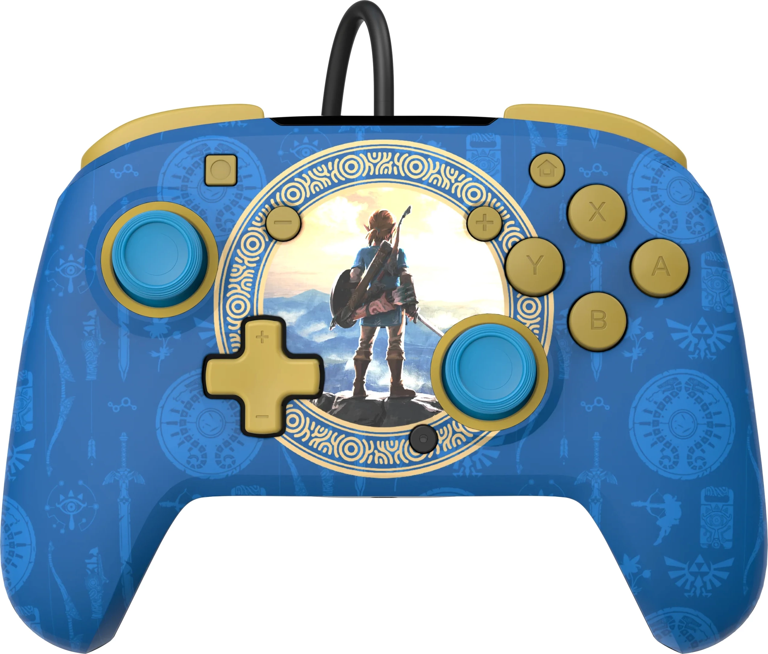 Kontroller i telit PDP REMATCH për Nintendo Switch/Switch OLED, 3.5mm, butona të programueshëm, Hyrule Blue