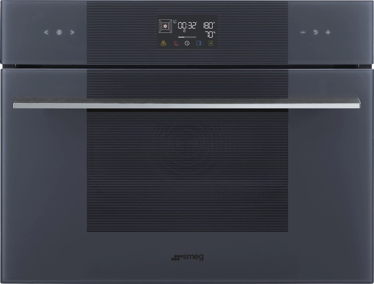 Furrë me mikrovalë SMEG Linea SO4102S3G, 40 L, 1000 & 1200 W, e zezë