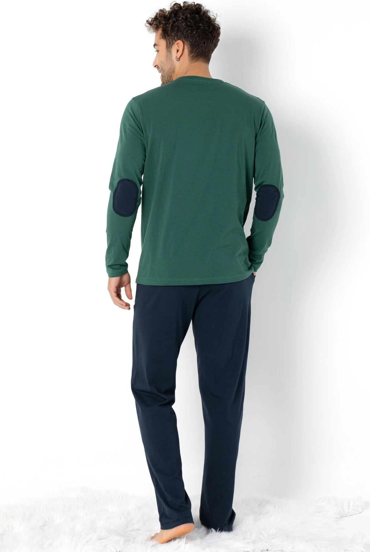 Set pizhamash për burra Jumeon, 002-000699004, ngjyrë e gjelbër