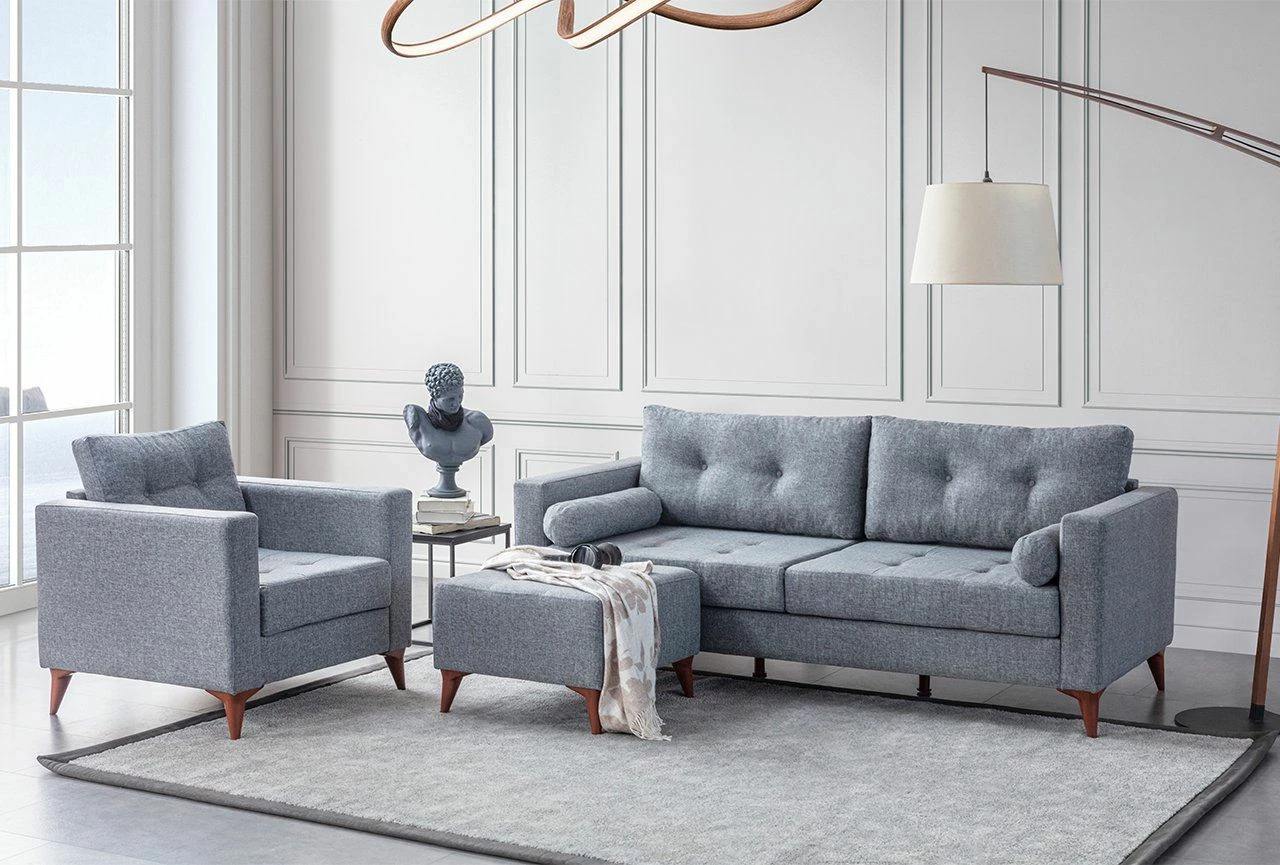 Karrige Wing Atelier del Sofa, ngjyrë gri, Kraft