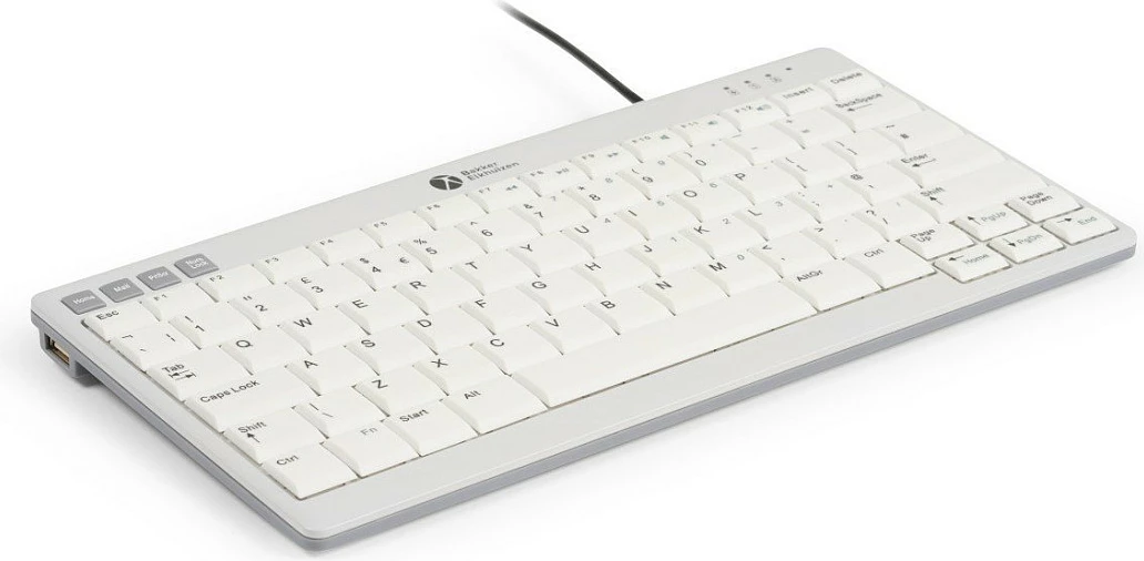 Tastierë BakkerElkhuizen UltraBoard 950 V2, USB, kompakte pa numpad, UK QWERTY, e bardhë