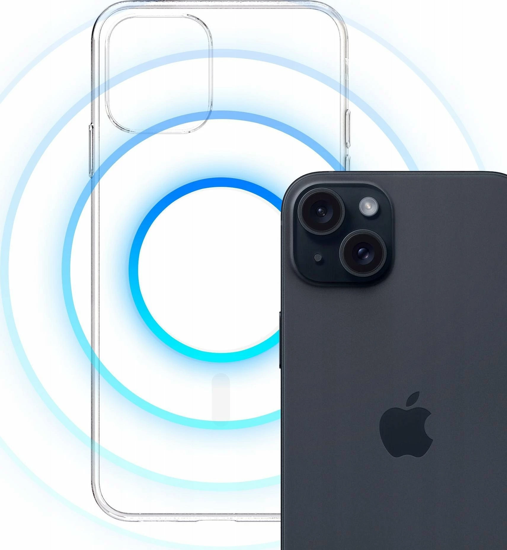 Mbështjellës 3MK Clear MagCase për Apple iPhone 15, transparent