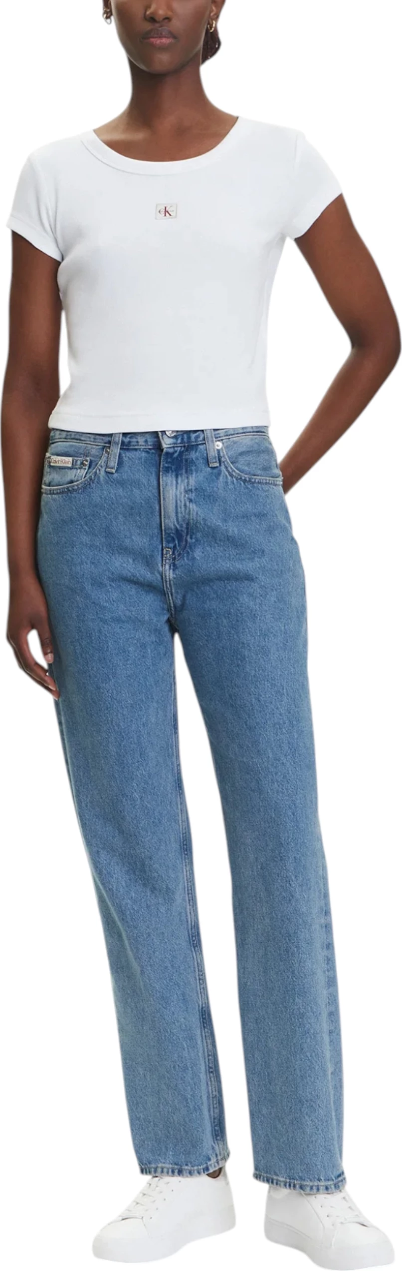 Maicë për femra Calvin Klein Jeans LV047C200G, e bardhë [Madhësia: M]