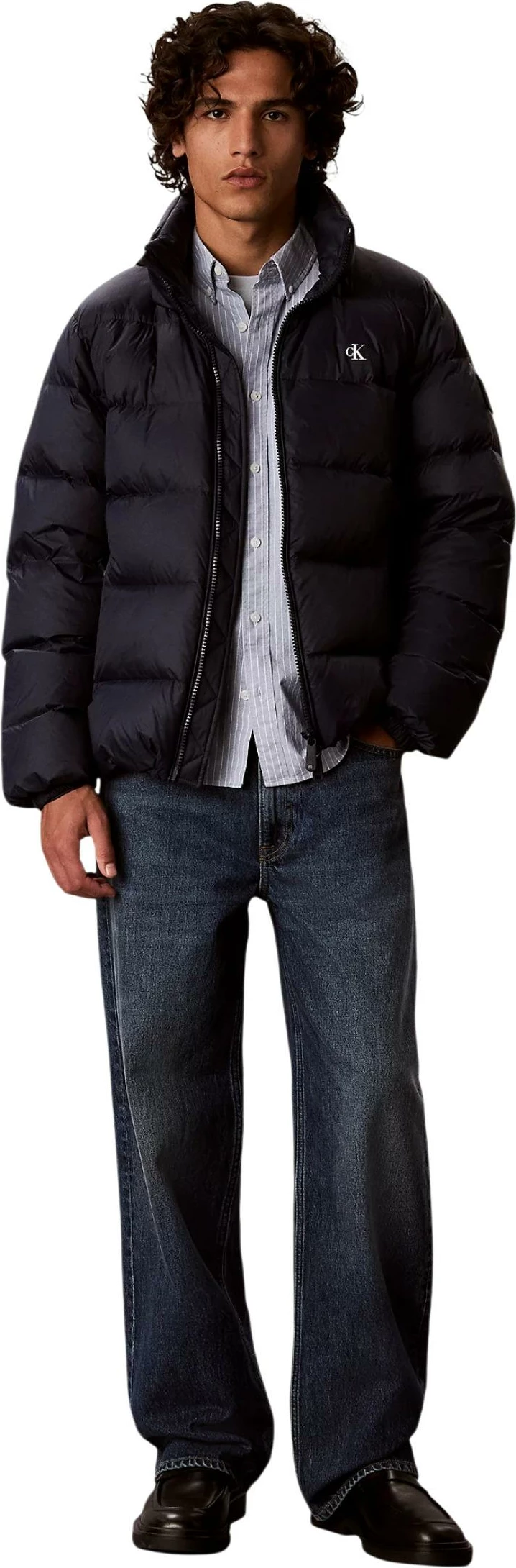 Jakne puffer për meshkuj Calvin Klein Jeans LV04RG515G, e kaltër [Madhësia: L]
