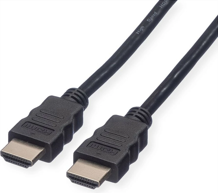 Kabllo HDMI ROLINE High Speed me Ethernet, 1 m, 4K 30Hz, e zezë