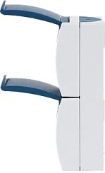 Prizë dyfishe BUSCH-JAEGER 2084-0-0701, Schuko CEE 7/3, IP44, 16A/250V, blu/bardhë