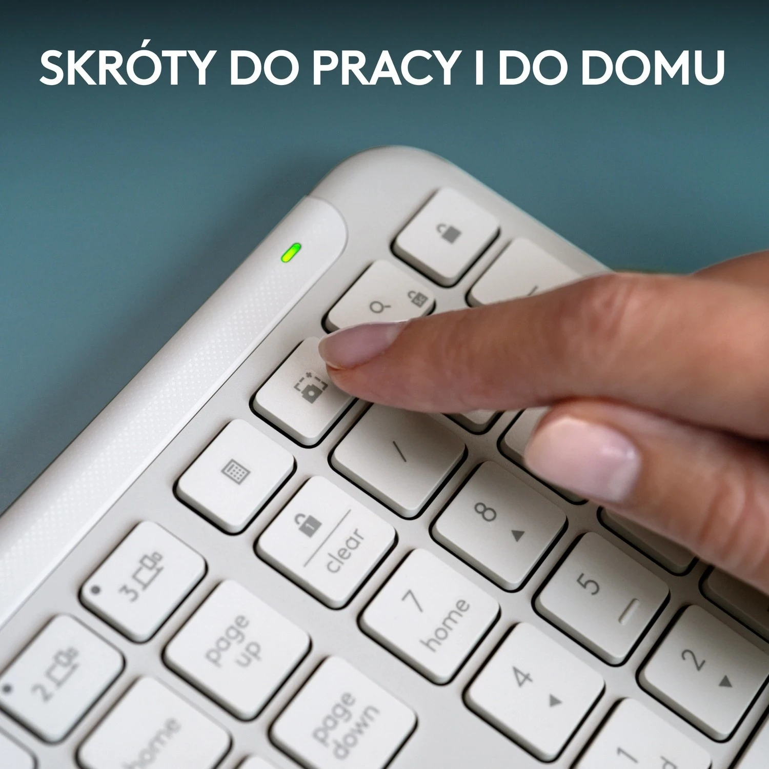 Tastierë pa tel Logitech K950, e bardhë