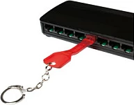 Bllokues porti RJ45 LogiLink, 1 çelës + 10 bllokues, i kuq