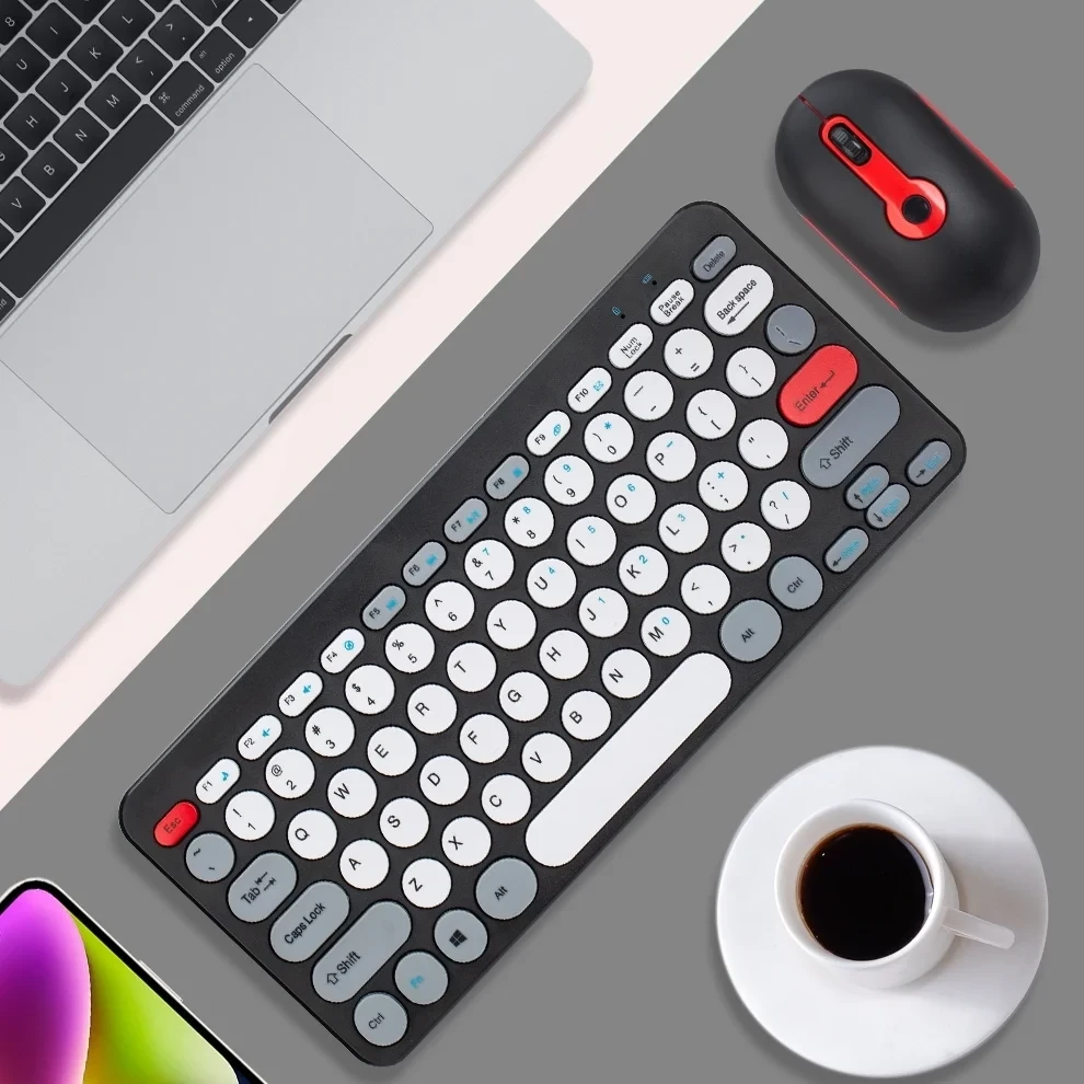 2.4G Set Tastierë dhe Miu Wireless, e zezë