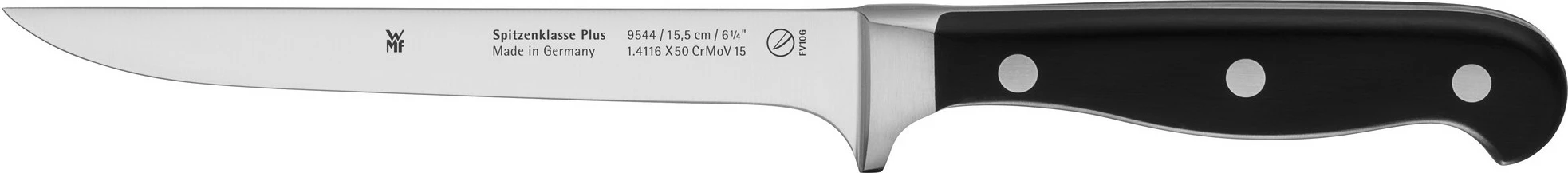 Thikë kuzhine WMF Spitzenklasse Plus 28cm, çelik inox, dorezë e zezë
