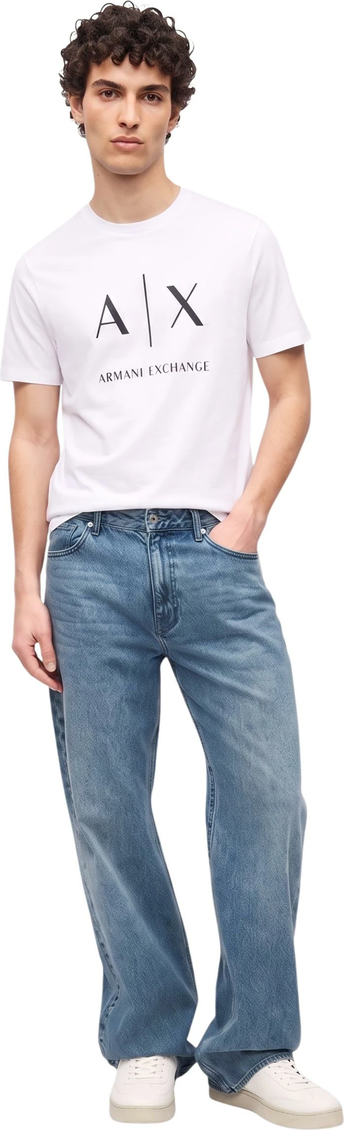 Maicë për meshkuj Armani Exchange XM002683 AF10356, e bardhë [Madhësia: XL]