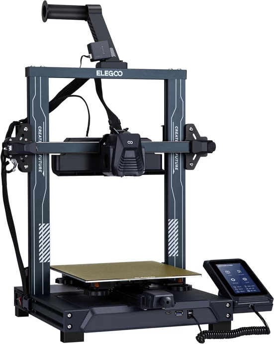 printer 3D ELEGOO Neptune 4 Pro 225×225×265 mm 500 mm/s Klipper 300°C auto-level 121 pika LAN/USB