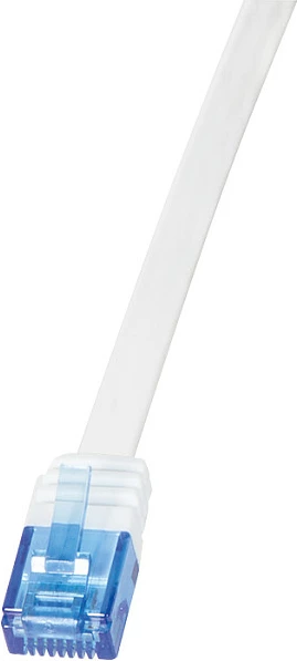 Kabllo rrjeti LogiLink Patch e sheshtë RJ45 Cat6 U/UTP, 3 m, e bardhë
