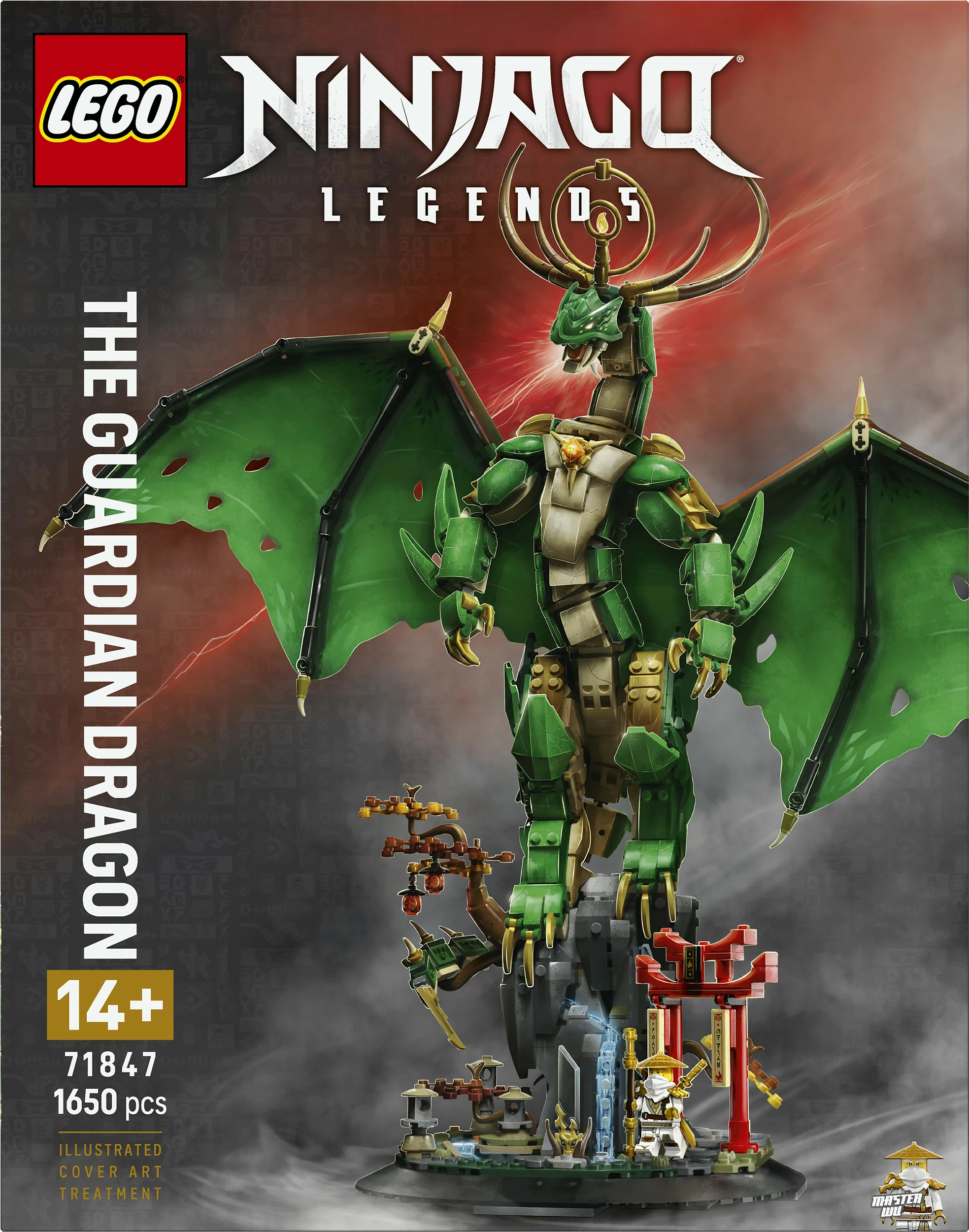 Set ndërtimi LEGO NINJAGO The Guardian Dragon 71847, 1650 copë, 14+, shumëngjyrësh