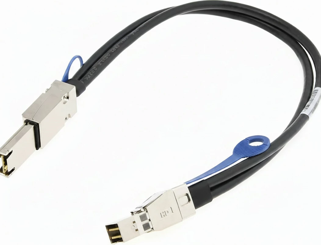 Kabllo storage Intel Slim SAS SFF-8654, adapter data, e zezë