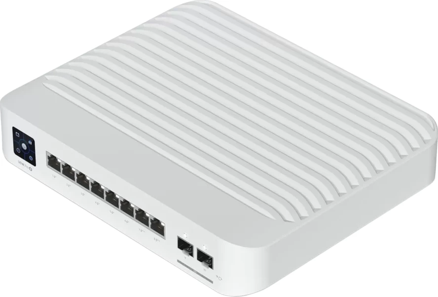 Switch Ubiquiti UniFi Switch Pro 8 PoE, 8-port Gigabit, 2x SFP+ 10Gb, PoE+/PoE++, i bardhë