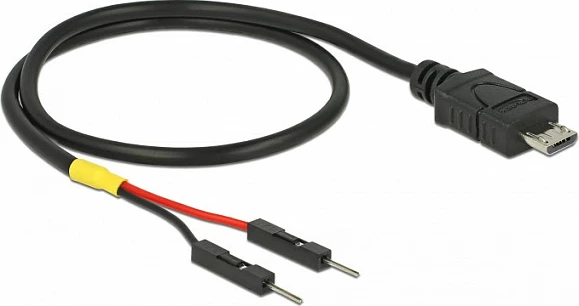 Kabllo rryme DeLOCK 85408, Micro-USB B në 2 pin header, 0.3m, e zezë