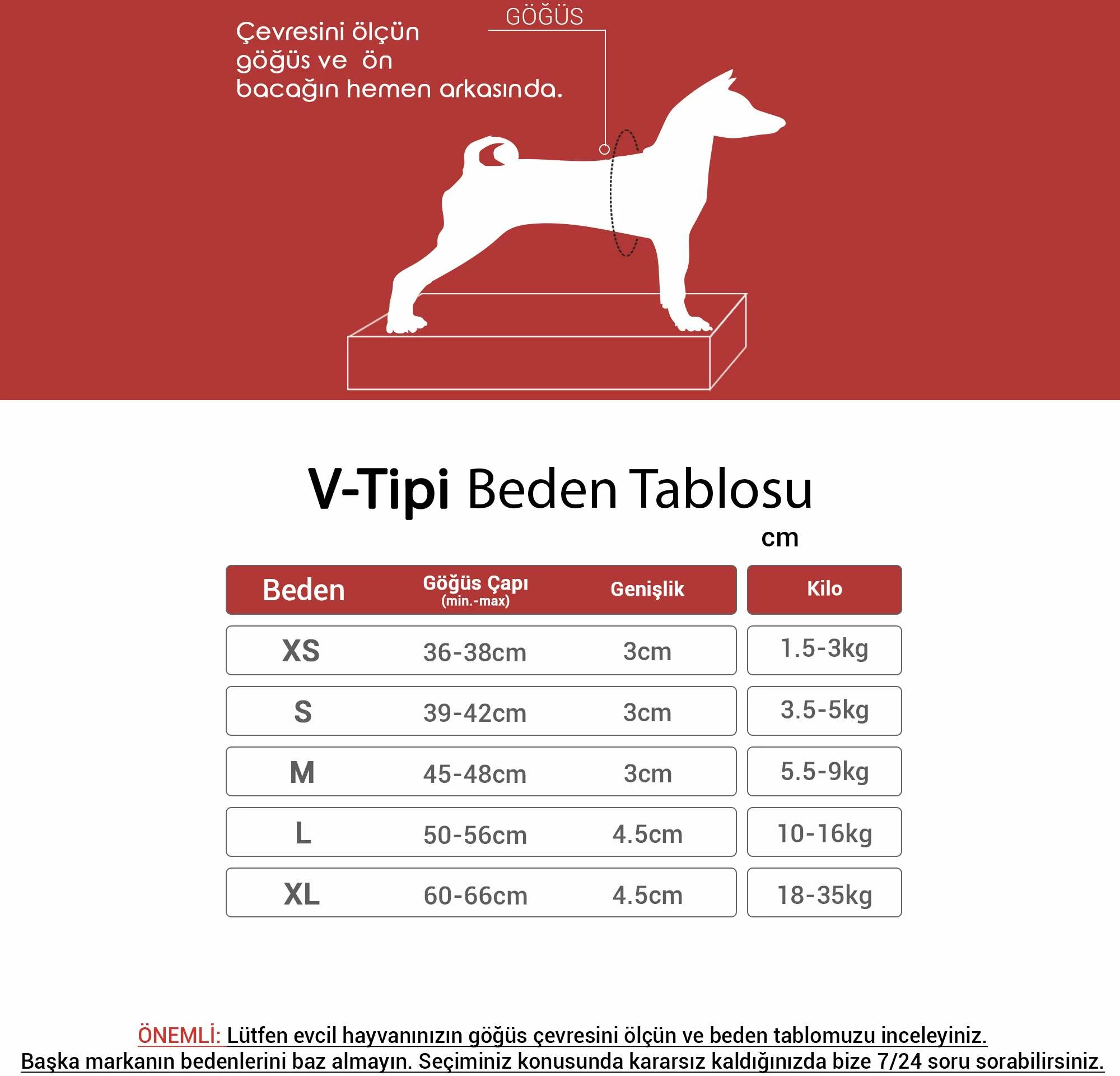 Parzmore për qen, Paws & Whiskers, V-Harness, e kuqe