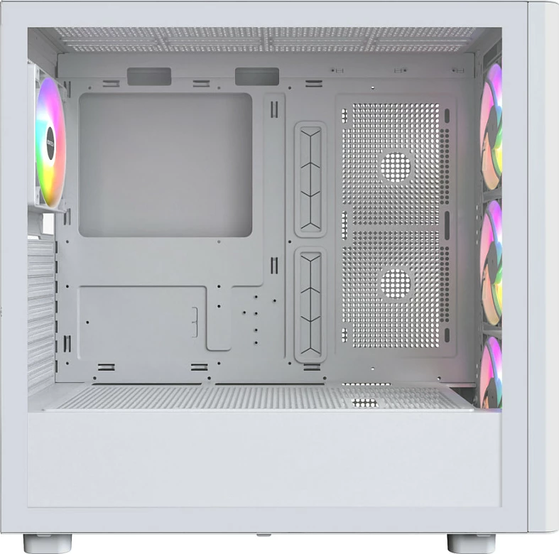 Kasë Montech XR Wood, Midi Tower, ATX/micro ATX/Mini-ITX, ARGB PWM, dru arre, e bardhë