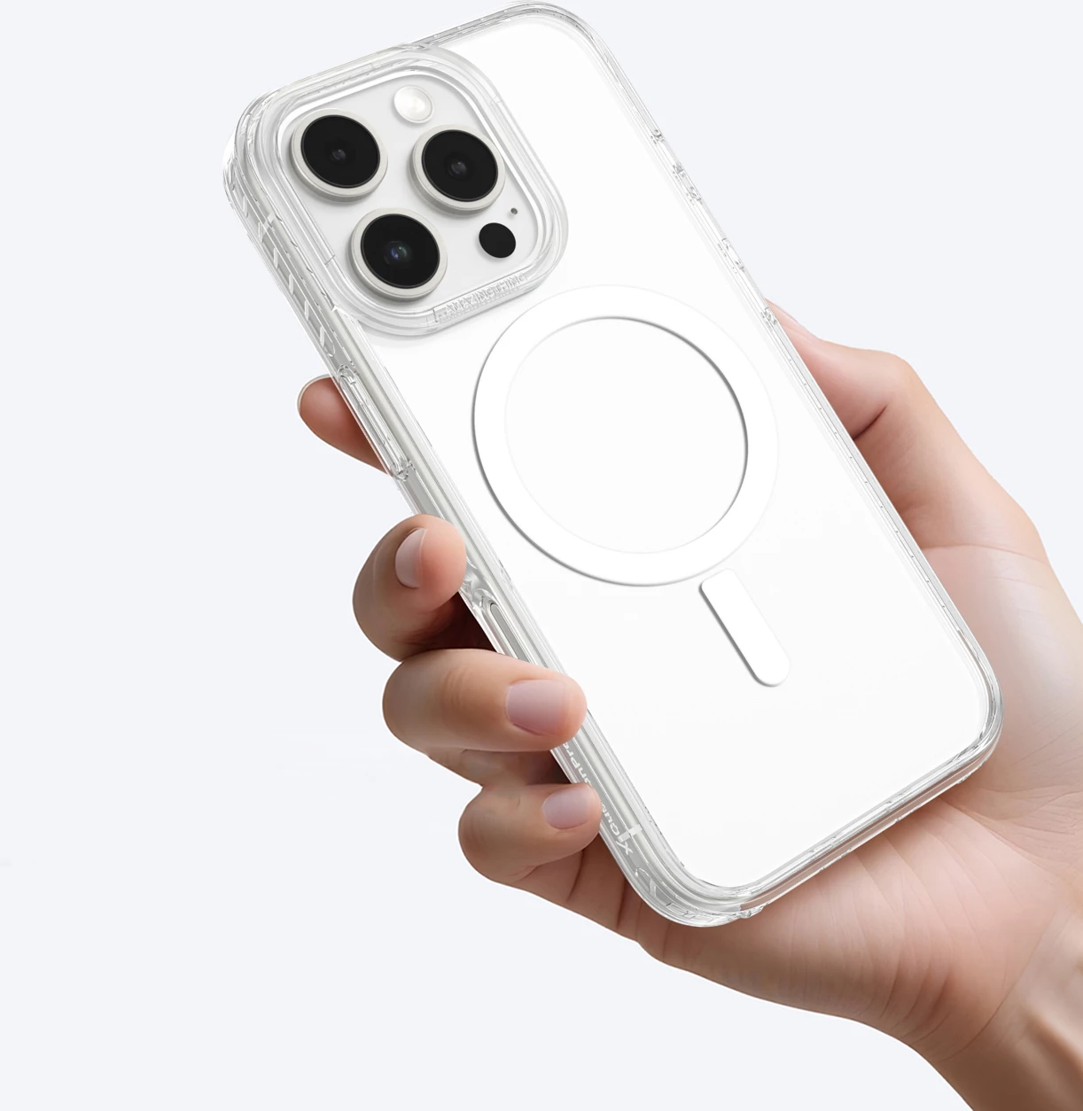 Mbështjellës AmazingThing Titan Pro Mag me unazë magnetike për iPhone 16 Pro, Transparent