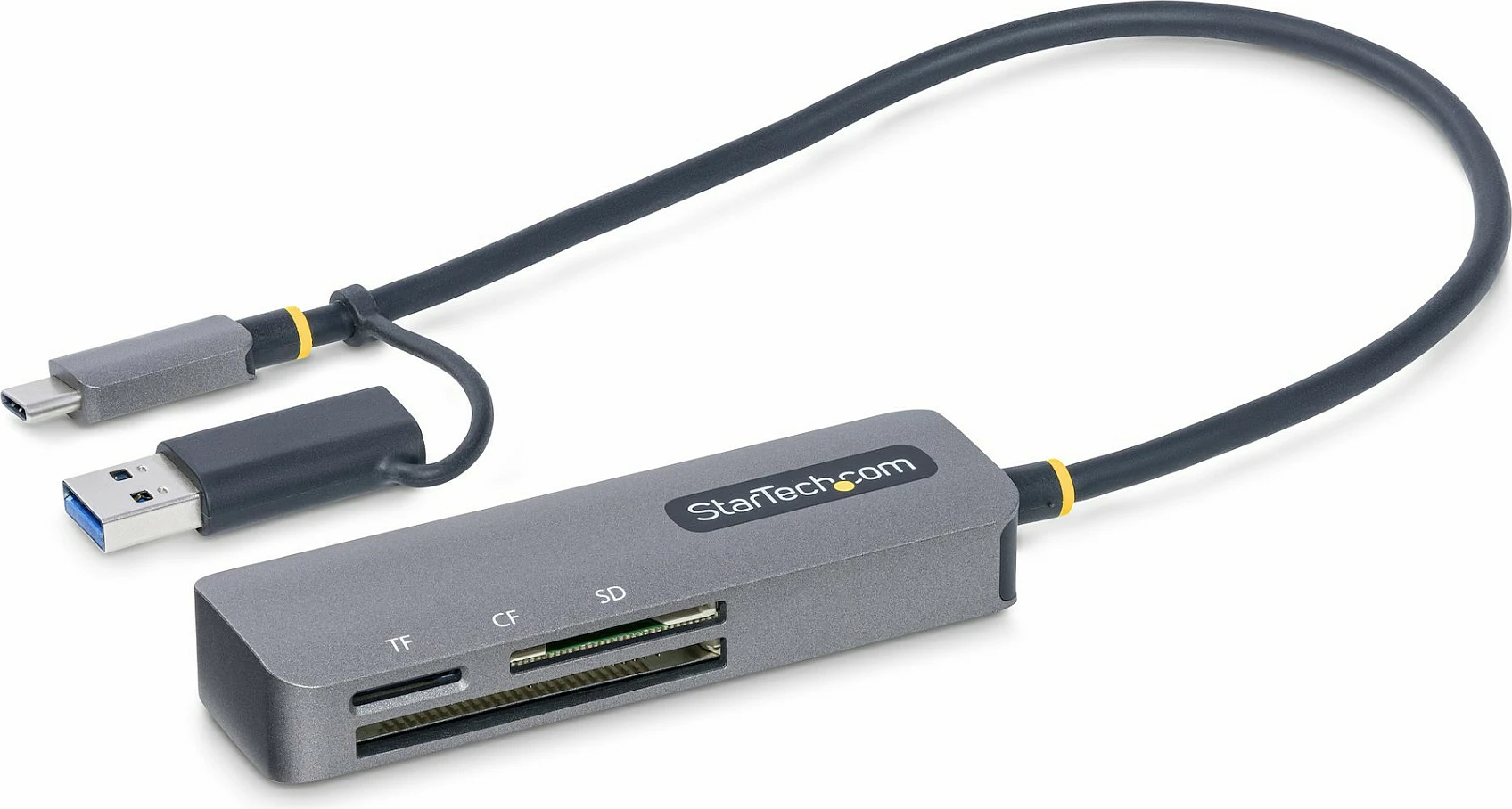 Lexues kartelash StarTech USB-C USB 3.2 Gen 1, SD/microSD/CF, 0.3m, gri