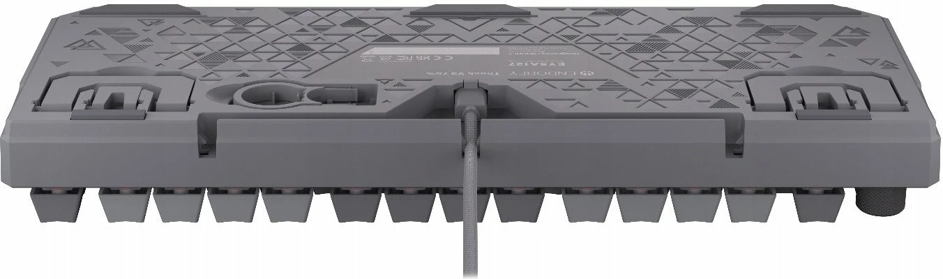 Klawiaturë mekanike Endorfy Thock V2 75% EY5A127, ENDORFY Red switch, hot-swap, ARGB, US ANSI, gri, set me kabllo USB-C dhe 2 switch rezervë