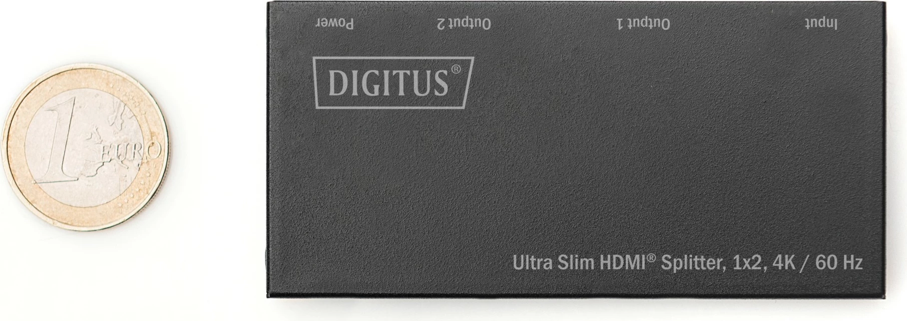 Ndarës HDMI Digitus Ultra Slim 1x2, 4K/60Hz, metalik, i zi