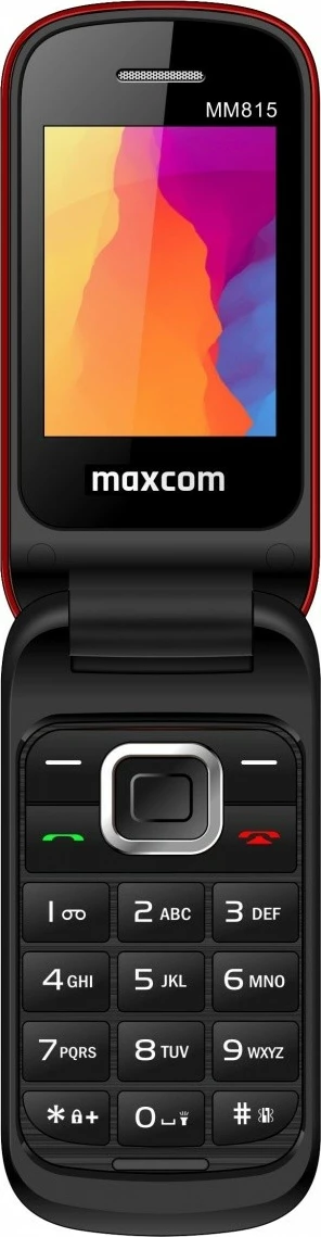 Celular Maxcom MM 815, flip, 32 MB, i kuq