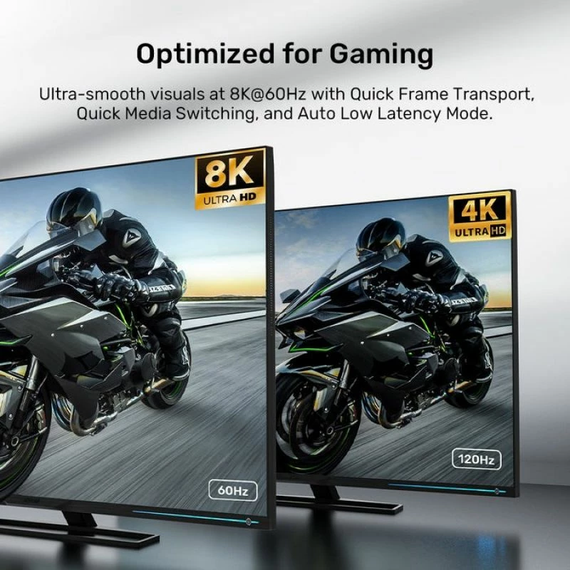 kabllo HDMI Unitek 2.1 8K LUX Oplot 3m, e zezë/gri