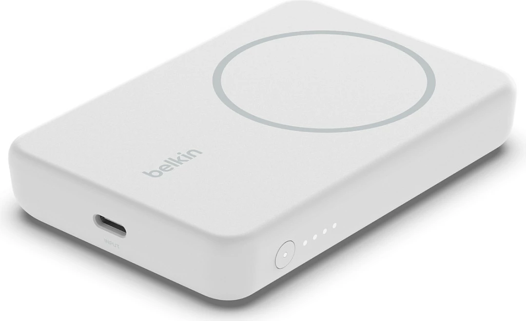 Power bank Belkin BoostCharge 5000 mAh, Wireless, Bardhë